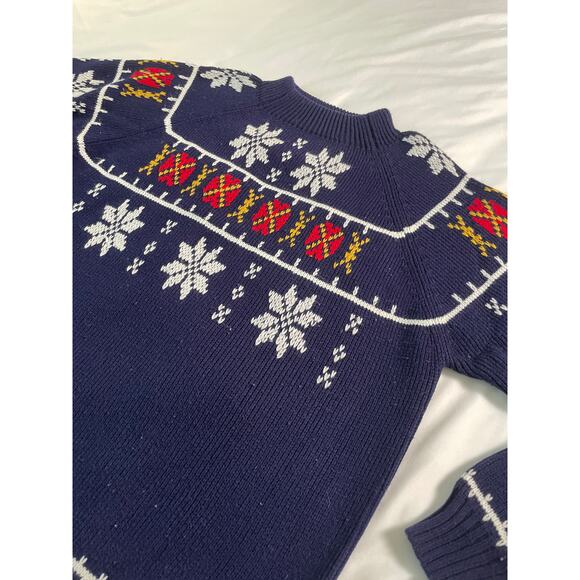 Vtg. JCPenney Winter Crewneck Sweater Snowflakes SZ XL - Picture 2 of 7